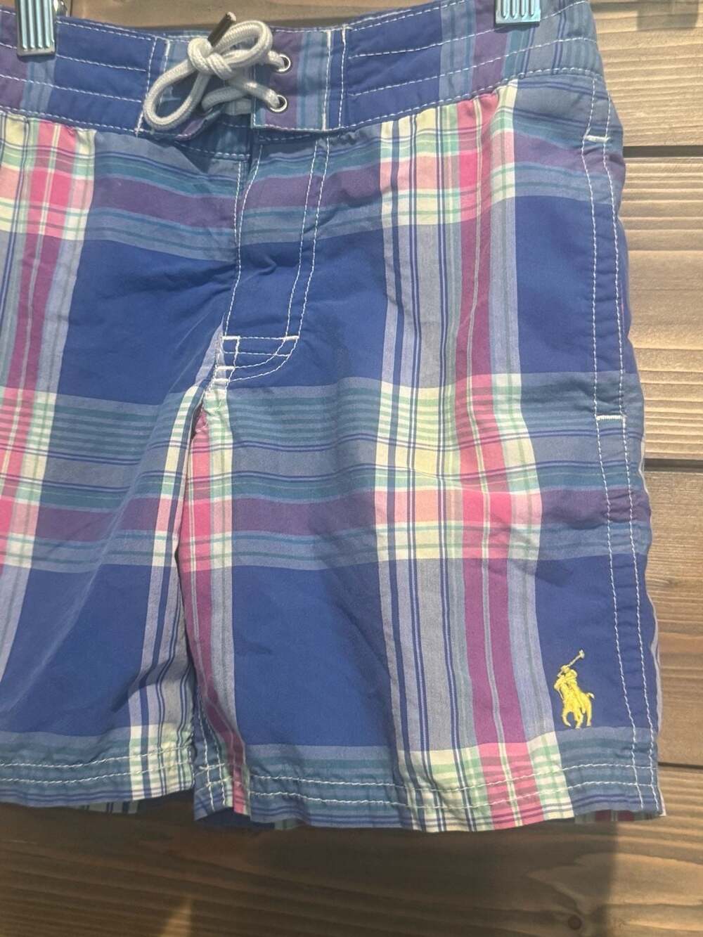 Polo Ralph Lauren Swimwear Plaid Board Shorts Boys Size 5